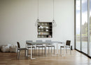 Consolle Allungabile 90-196x40x77 cm Tecno Small Noce telaio Bianco