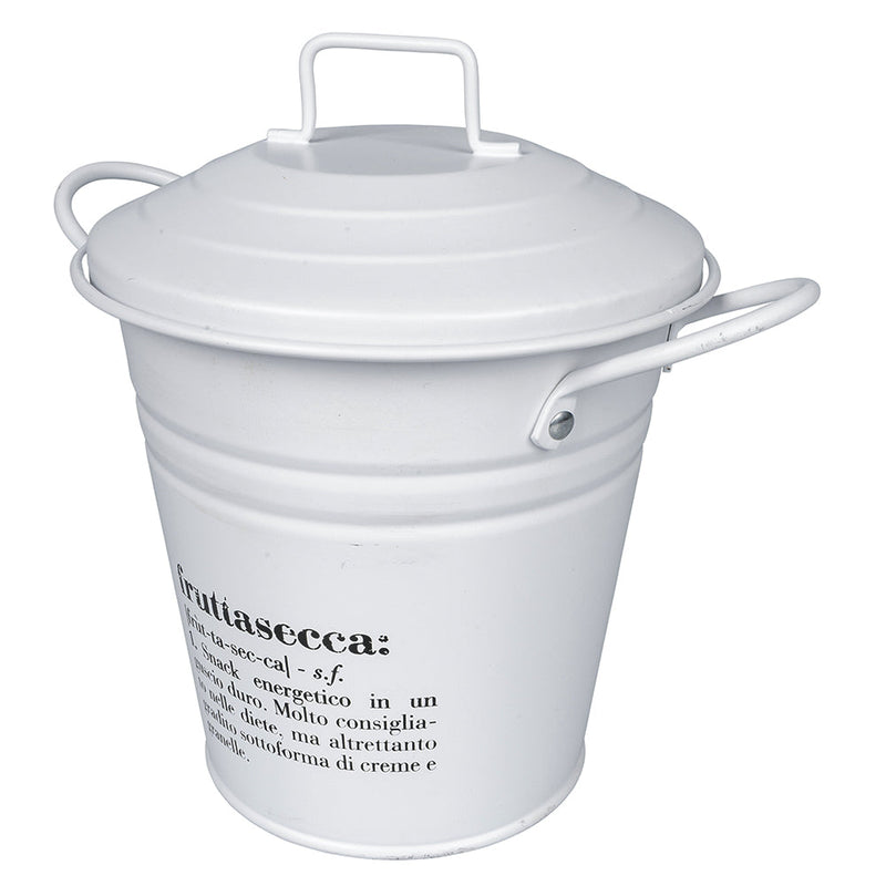 Secchiello Frutta Secca  1 Litro in Metallo VdE Tivoli 1996 Bianco