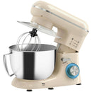 Impastatrice Planetaria 4,5 L 35x22x29 cm a 6 Velocità in Acciaio Inox Plastica e Alluminio Beige e Argento      