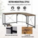 Scrivania da Ufficio ad Angolo Porta PC 150x150x75 cm in Legno e Metallo  Nero e Marrone