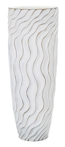 Vaso Alto 35x90x35 cm in Poliresina Bianco
