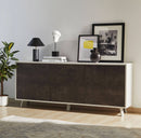Madia 3 Ante 177x74x41 cm Ossido Bianco/Ossido Nero