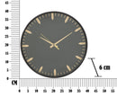 Orologio da Muro Glam Elegant Ø40x6 cm in Ferro MDF e Vetro Oro e Nero