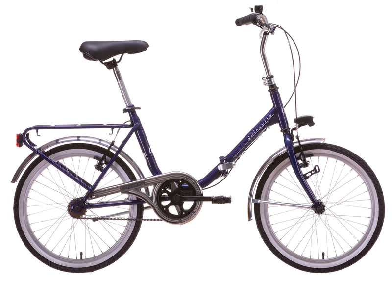 Bicicletta Graziella Pieghevole 20” in Acciaio Blu Metallizzato