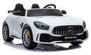 Macchina Elettrica per Bambini 2 Posti 24V con Licenza Mercedes GTR AMG Bianca