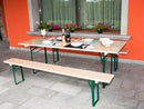 Set Birreria da Giardino Pieghevole in Legno e Acciaio