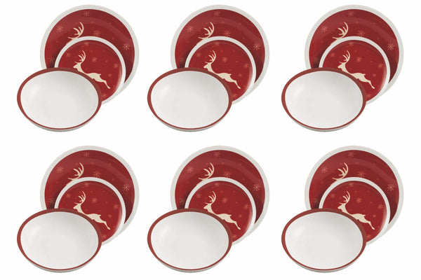 Servizio Piatti 18 Pezzi in Porcellana Villa d'Este Home Tivoli White Reindeer online