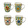 Set 4 Tazze Ø8,3x10,1 cm in Bone China VdE Tivoli 1996 Costiera