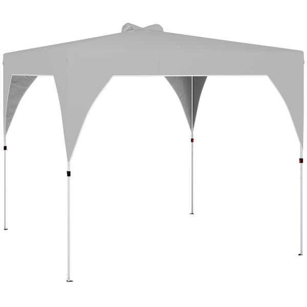 sconto Gazebo Pieghevole 296x296x270 cm con Prese d'Aria Sacchi di Sabbia e Borsa in Tessuto Oxford e Metallo Grigio Scuro