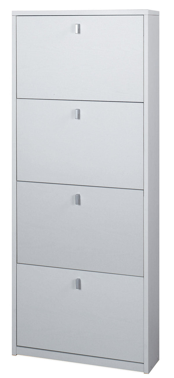 Scarpiera 4 Ante 63x154x18 cm Bianco Fiammato sconto