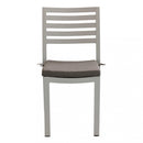 Sedia da Giardino Formentera con Cuscino 46x62x84 h cm in Alluminio Tortora