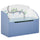 Cassapanca Baule Portagiochi 60x30x50 cm IN MDF Blu