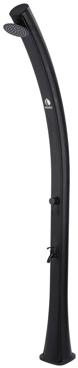 Doccia Solare da Giardino 22L Miscelatore e Lavapiedi Sined Sole Nera prezzo