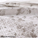 Trapuntino Matrimoniale con Stampa in Percalle di Cotone 100gr Garrini Lauren Grigio