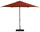 Ombrellone da Giardino Ø3 m Palo Ø38 mm in Alluminio Effetto Legno Tessuto Olefin Trend Wood Terracotta