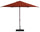 Ombrellone da Giardino Ø3 m Palo Ø38 mm in Alluminio Effetto Legno Tessuto Olefin Trend Wood Terracotta