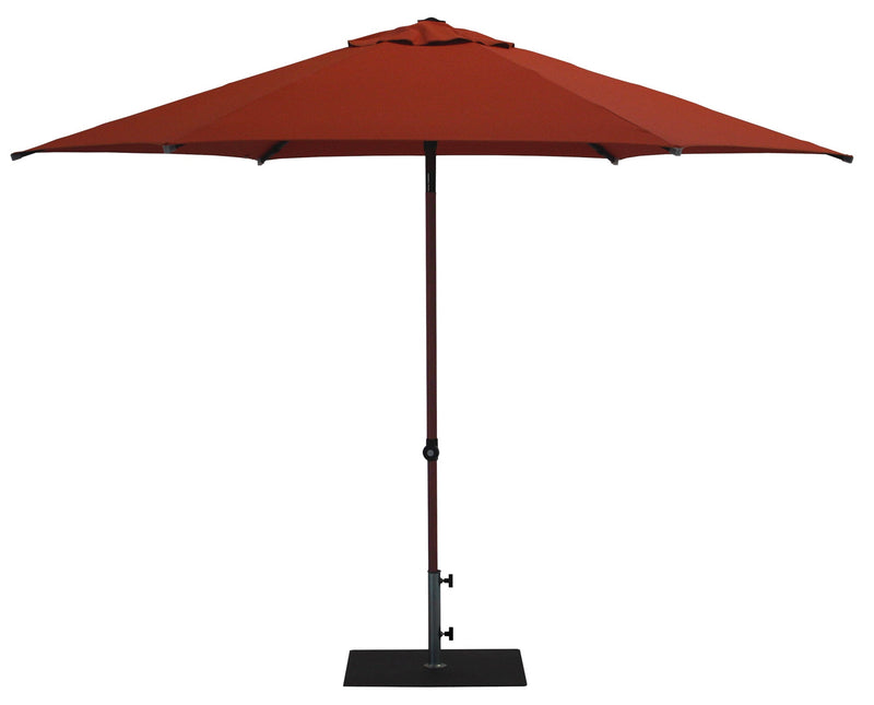 Ombrellone da Giardino Ø3 m Palo Ø38 mm in Alluminio Effetto Legno Tessuto Olefin Trend Wood Terracotta