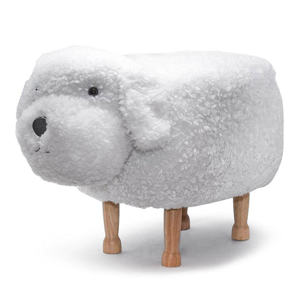 Sgabello Pouf Poggiapiedi per Bambini 67x35x41 cm Cane Barboncino Bianco Divina Home sconto