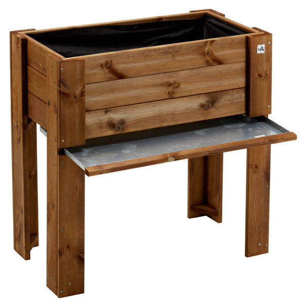 acquista Giardiniera per Fiori e Piante Rialzata 81x44xh80 cm in Legno FSC Castagno