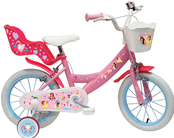 sconto Bicicletta per Bambina 16"" 2 Freni Disney Princess Rosa