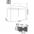 Gazebo Holiday 3x4,5 m in Acciaio Verde