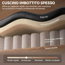 Poltrona da Camera 74x86x102 cm con Ampia Seduta Braccioli e Gambe in Legno di Eucalipto in Pelle PU Nero      