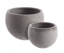 Set 2 Vasi Cement Sfera Grigio