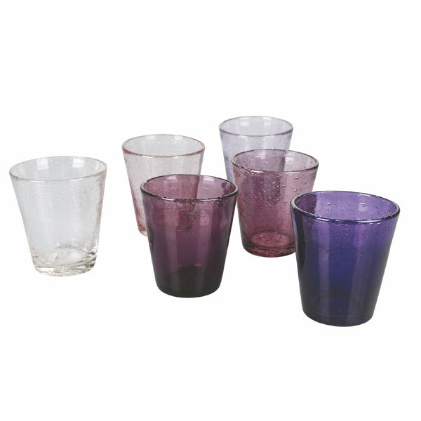 sconto Set 6 Bicchieri Acqua Cancun Provence in Vetro VdE Tivoli 1996 Viola