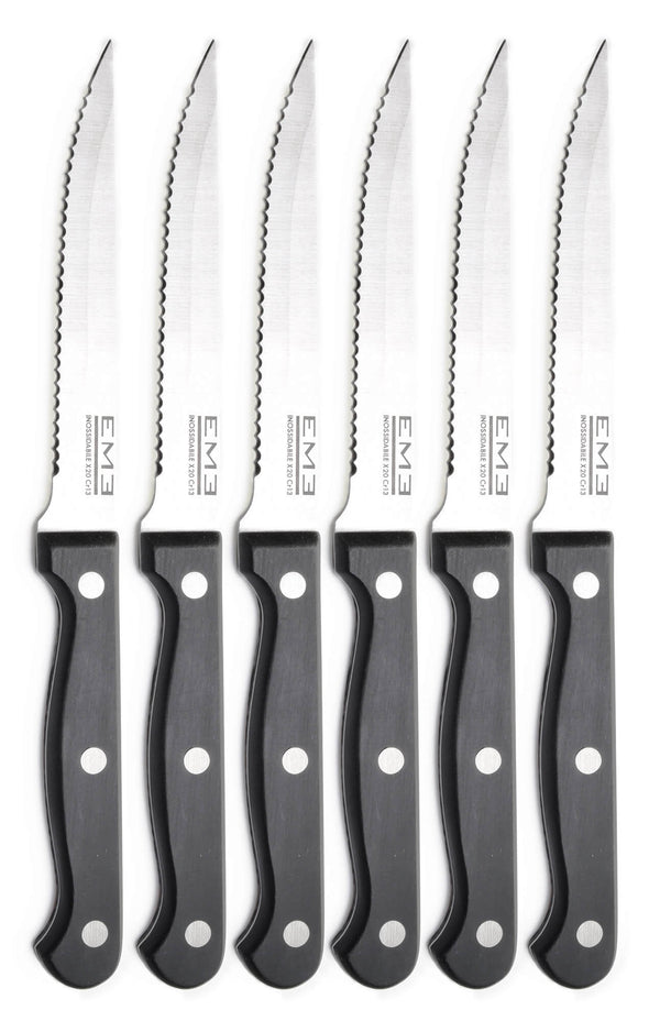 Set Coltelli per Bistecca 6 Pezzi in Acciaio Eme Rodeo sconto