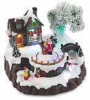 Villaggio Natalizio in Plastica con Luci e Suoni 21x18,5x16 cm Soriani