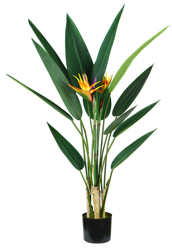 acquista Pianta Artificiale Strelitzia H120 cm con Vaso Verde