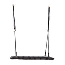 Altalena a Nido da Giardino Rettangolare con Anelli per Bambini Nero 100x76x4 cm 