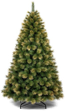 Albero di Natale Artificiale Realistico Folto 240 cm 1050 Rami Verde Punte Oro