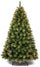 Albero di Natale Artificiale Realistico Folto 210 cm 757 Rami Verde Punte Oro