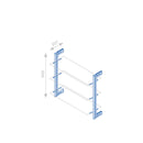 Kit Struttura Modulare con Raccordi a Parete in Alluminio Emuca Zero Grigio Pietra