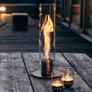 Lampada a Bioetanolo da Tavolo Ø9x40,5 cm in Acciaio Inossidabile Grigio