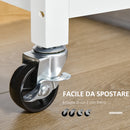 Carrello da Cucina 108x45x89 cm in Legno Bianco