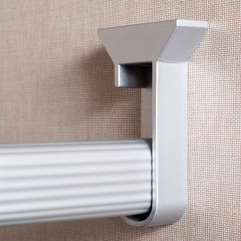 Supporto per Bastone Appendiabiti Plastica Grigio Metallizzato 5 Pezzi Emuca