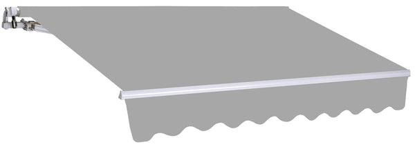 acquista Tenda da Sole Barra Quadra 2x2,5m Tessuto in Poliestere Grigio Cenere