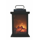 Lanterna Decorativa 12x12x16,5 cm Effetto Fiamma Nera
