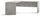 Scrivania Angolare Sx 180x76x169 cm Cemento