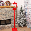 Lampione Rosso di Natale H180 cm Decorazione con Musica e Mini Lucciole
