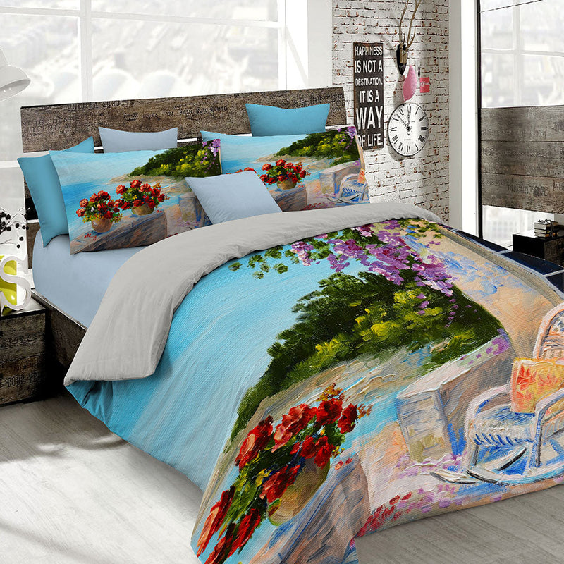 Copripiumino con stampa sul Sacco e Federe Matrimoniale