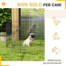 Recinto per Cani e Cuccioli Box per Animali da 8 Pezzi 76 x 61 cm  in Filo di Ferro Nero