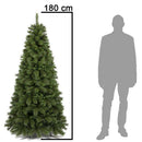 Albero di Natale Namir Ø88x180 cm 628 Rami Super Folto Realistico con Base a Croce in Metallo e PP Verde      