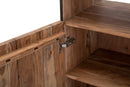 Libreria Mumbai 88x40x177 cm in Legno di Acacia e in Ferro Marrone e Nero