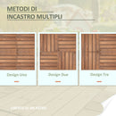 Pavimentazione da Esterno Incastrabile 27 Mattonelle in Legno  Marrone