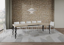 Tavolo Allungabile 160-264x90x77 cm Karamay Cashmere Telaio Antracite 