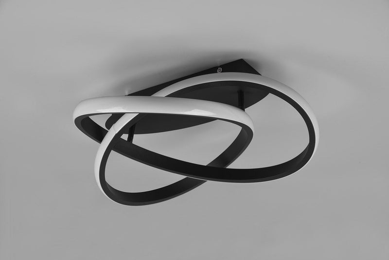 Plafoniera da Interno a LED SMD in Metallo Nero Opaco