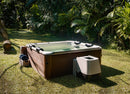 Vasca Idromassaggio Spa Oslo Amber Aero Plus Smart con Wifi per 6 Persone 180x180x65 cm in Materiale Plastico Effetto legno Ambra